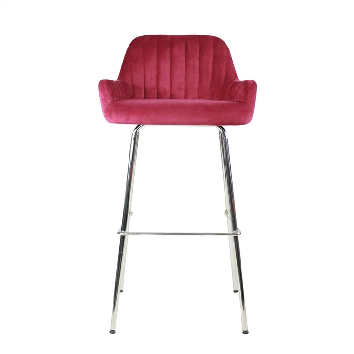 Moderne ergonomske metalne noge barska stolica za doručak