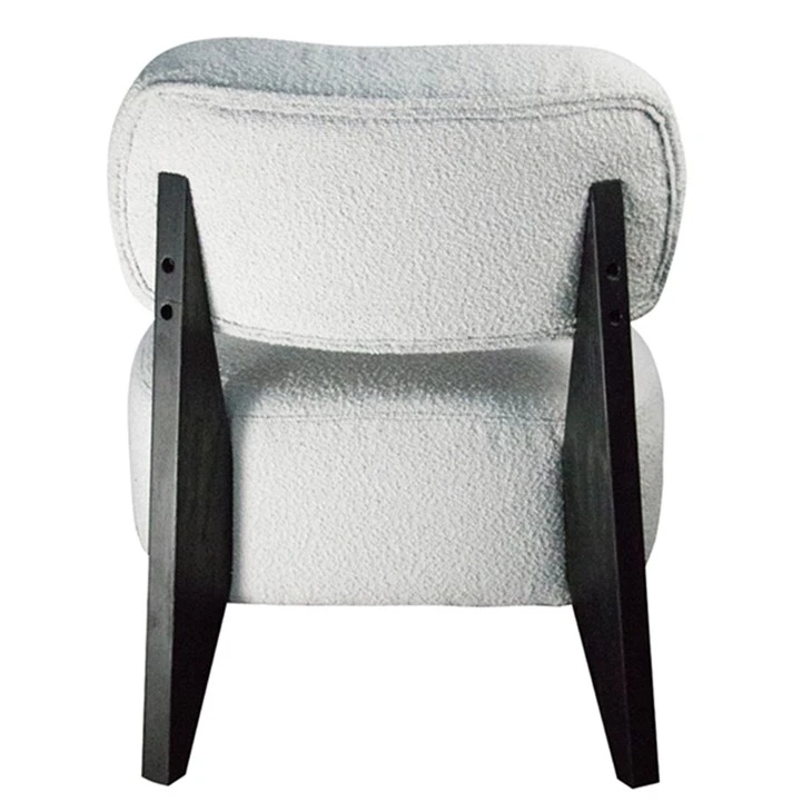 Partner New Model Fabric Cover Leisure Chair Rubber Wooden Frame For Home Using VEDANT