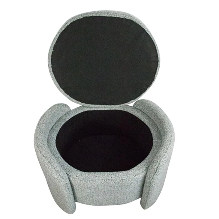 Partner Traditional Style Ottoman With Storage Fabric Cover MANNI-A